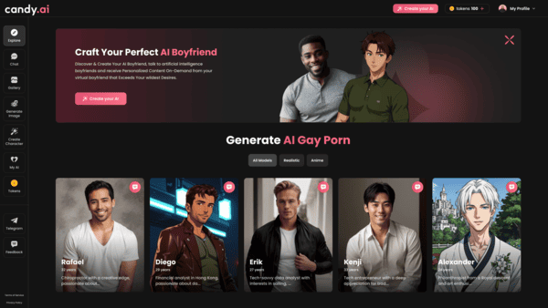 Create custom AI boyfriend - design your perfect virtual partner - Candy AI